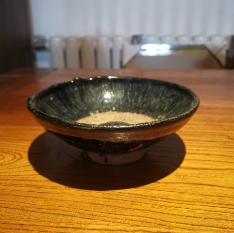 古玩陶瓷金元兔毫釉斗笠碗拍賣,當前價格288元