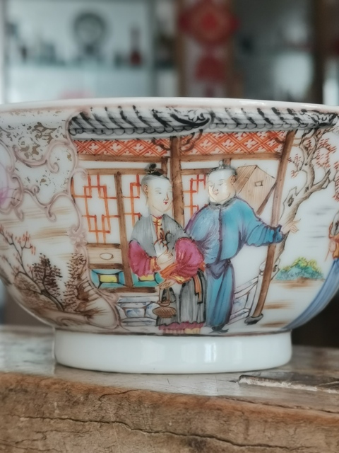 古玩陶瓷精品廣彩描金人物故事紋茶杯拍賣,當前價格2188元