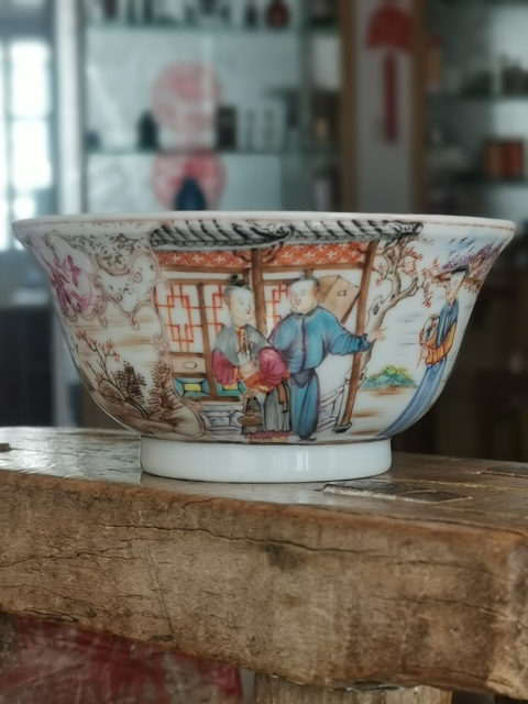 古玩陶瓷精品廣彩描金人物故事紋茶杯拍賣,當前價格2188元