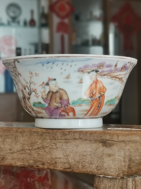 古玩陶瓷精品廣彩描金人物故事紋茶杯拍賣,當前價格2188元