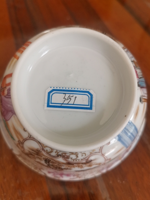 古玩陶瓷精品廣彩描金人物故事紋茶杯拍賣,當前價格2188元