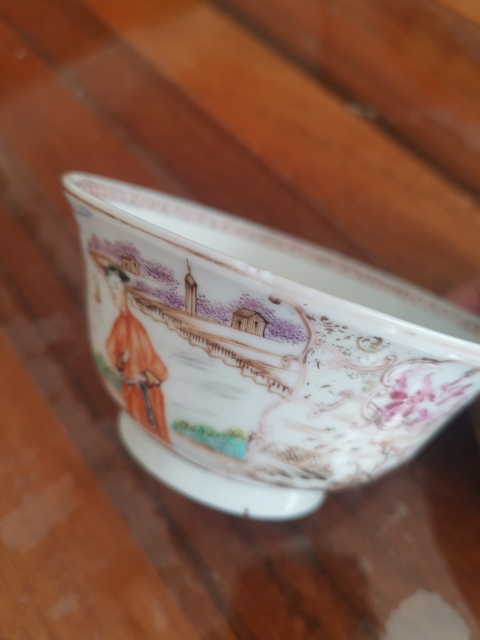 古玩陶瓷精品廣彩描金人物故事紋茶杯拍賣,當前價格2188元