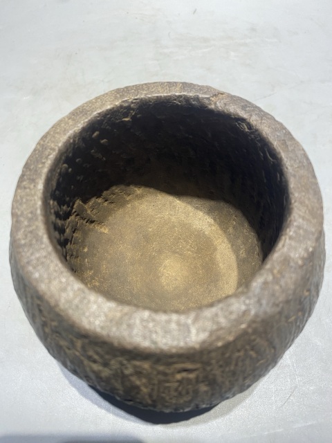 古玩雜項清.黑青石石臼拍賣,當前價格3000元