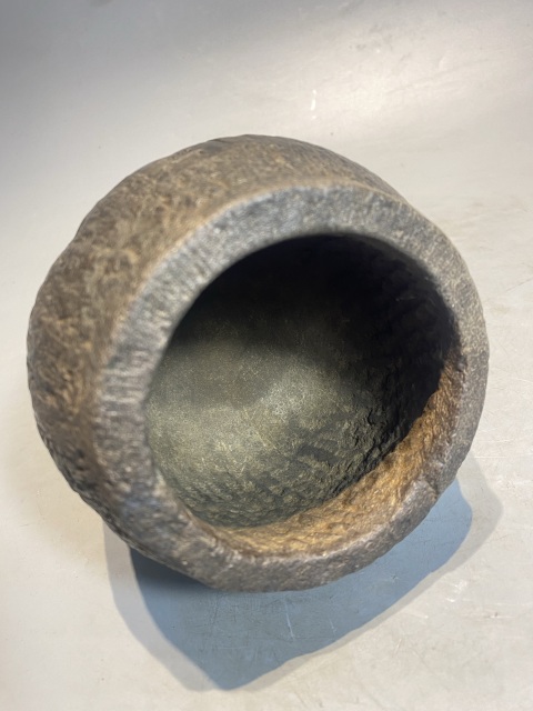 古玩雜項清.黑青石石臼拍賣,當前價格3000元