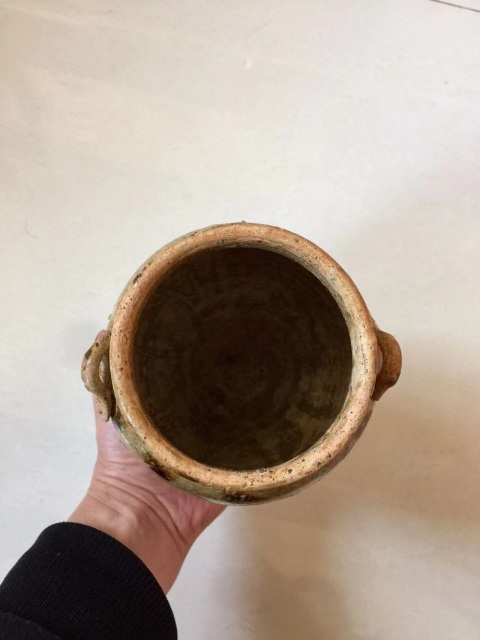 古玩陶瓷宣州窯青釉褐彩雙系罐拍賣,當前價格3600元