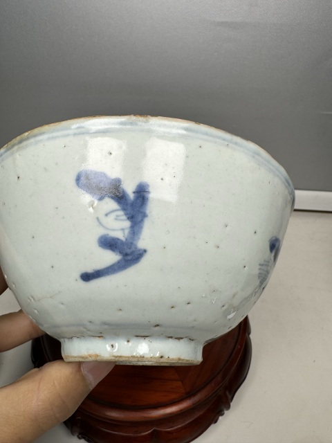 古玩陶瓷摩羯龍紋青花碗拍賣，當前價格1000元