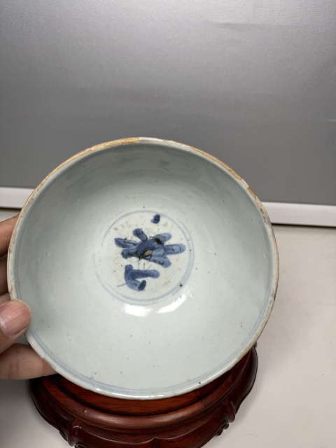 古玩陶瓷摩羯龍紋青花碗拍賣，當前價格1000元