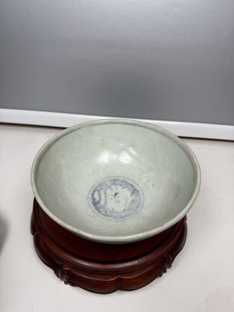 古玩陶瓷明空白期·青花蕉葉紋茶碗拍賣，當前價格800元