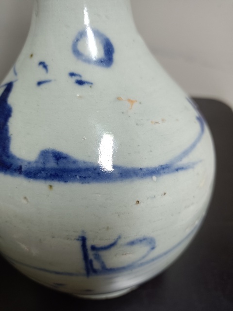 古玩陶瓷青花蒜頭瓶拍賣，當(dāng)前價格6888元