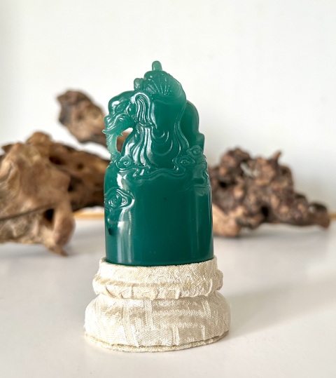 古玩雜項珍藏級雅安綠印章拍賣,當前價格9999元