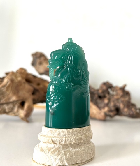 古玩雜項珍藏級雅安綠印章拍賣,當前價格9999元