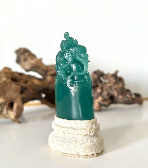 古玩雜項珍藏級雅安綠印章拍賣,當前價格9999元