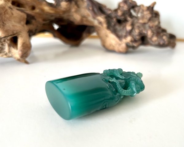 古玩雜項珍藏級雅安綠印章拍賣,當前價格9999元