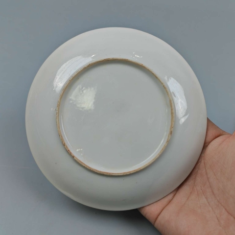 古玩陶瓷【望月樓】民國時期蘋果綠地堆彩龍紋盤拍賣,當(dāng)前價格900元