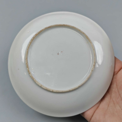 古玩陶瓷【望月樓】民國時期蘋果綠地堆彩龍紋盤拍賣,當(dāng)前價格900元