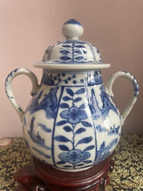 古玩陶瓷青花雙耳壺拍賣，當前價格6000元