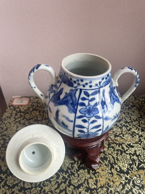 古玩陶瓷青花雙耳壺拍賣，當前價格6000元