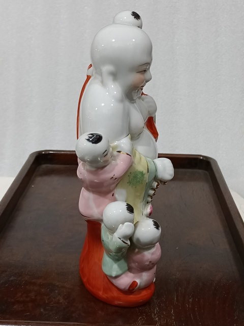 古玩陶瓷五子彌勒佛塑像拍賣,當前價格688元