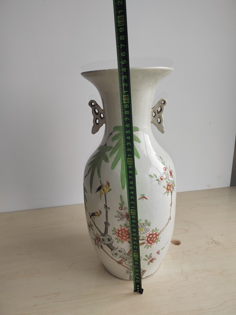 古玩陶瓷花鳥紋彩繪瓶拍賣，當前價格400元