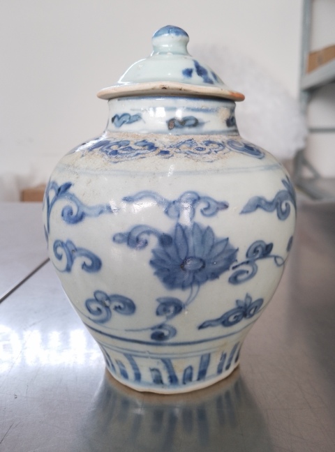 古玩陶瓷明青花蓋罐拍賣,當前價格5800元