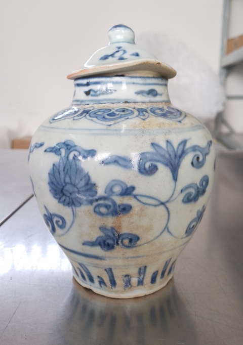 古玩陶瓷明青花蓋罐拍賣,當前價格5800元