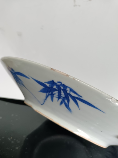 古玩陶瓷清道光青花富貴白頭盤拍賣，當前價格5600元