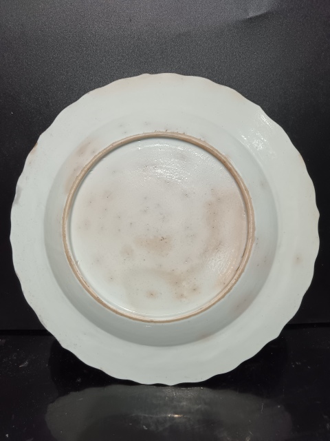 古玩陶瓷清乾隆?粉彩孔雀牡丹紋盤拍賣,當前價格2100元