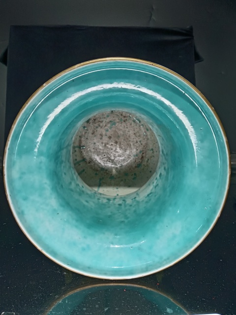 古玩陶瓷晚清黃地粉彩寶相花紋花觚拍賣，當前價格29800元