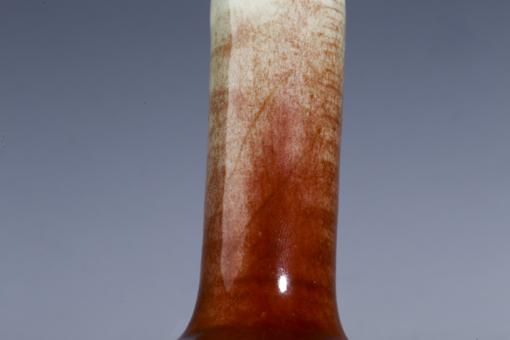 古玩陶瓷清晚·郎窯紅釉小天球瓶拍賣，當前價格7272元