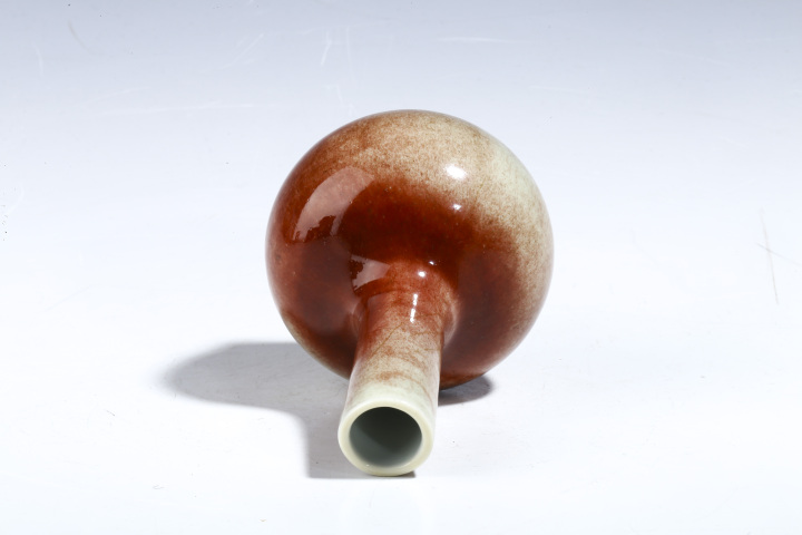 古玩陶瓷清晚·郎窯紅釉小天球瓶拍賣，當前價格7272元