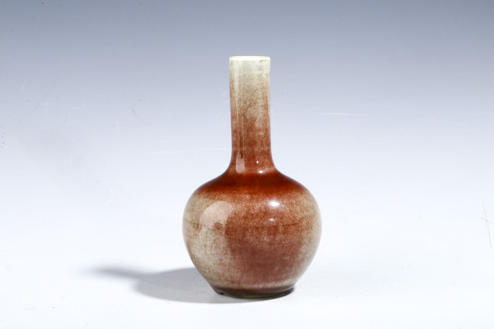 古玩陶瓷清晚·郎窯紅釉小天球瓶拍賣，當前價格7272元