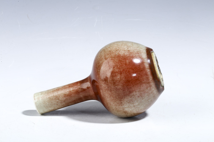 古玩陶瓷清晚·郎窯紅釉小天球瓶拍賣，當前價格7272元