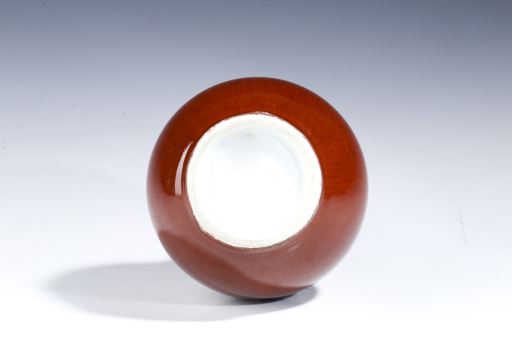 古玩陶瓷民國(guó)·郞窯紅釉天球瓶真品鑒賞圖