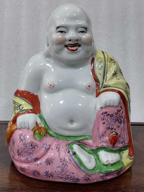 古玩陶瓷粉彩彌勒佛塑像拍賣，當(dāng)前價格688元