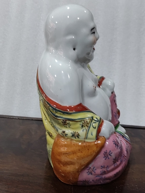 古玩陶瓷粉彩彌勒佛塑像拍賣，當(dāng)前價格688元