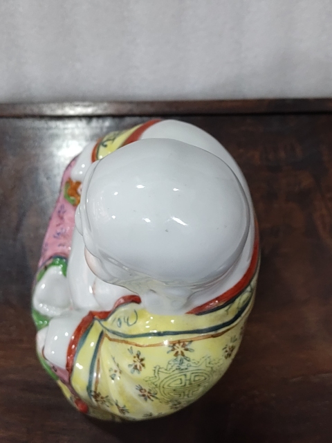古玩陶瓷粉彩彌勒佛塑像拍賣，當(dāng)前價格688元