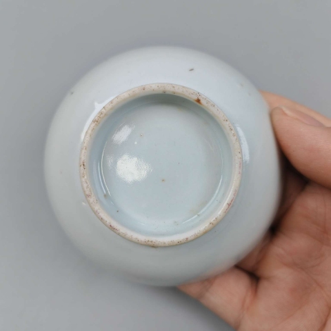 古玩陶瓷【望月樓】民國胭脂紅山水紋盤拍賣,當前價格380元
