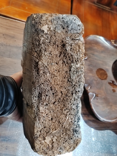 古玩雜項清中期木雕土地公土地婆拍賣,當前價格2800元
