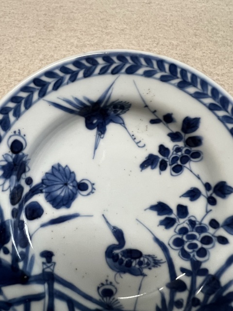 古玩陶瓷清·康熙/青花花鳥紋盤拍賣，當前價格698元