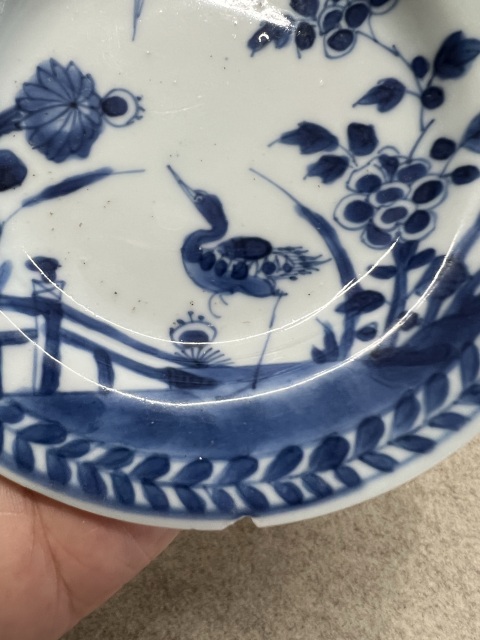 古玩陶瓷清·康熙/青花花鳥紋盤拍賣，當前價格698元