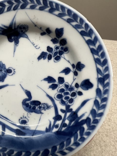 古玩陶瓷清·康熙/青花花鳥紋盤拍賣，當前價格698元
