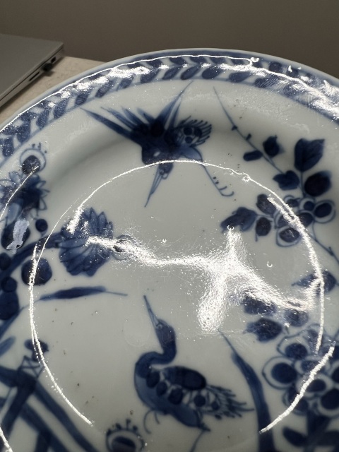 古玩陶瓷清·康熙/青花花鳥紋盤拍賣，當前價格698元