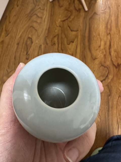 古玩陶瓷天藍釉水盂拍賣,當前價格6600元