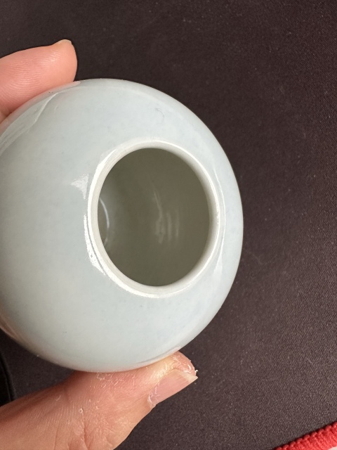 古玩陶瓷天藍釉水盂拍賣,當前價格6600元
