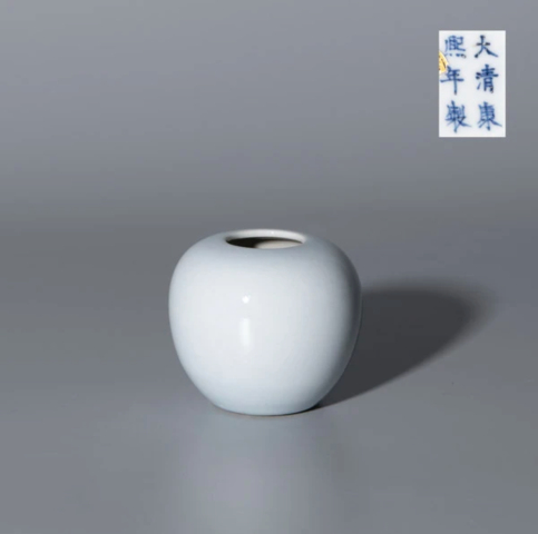 古玩陶瓷天藍釉水盂拍賣,當前價格6600元
