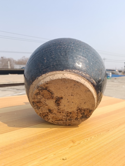 古玩陶瓷元末明初~磁州窯黑釉嘟嚕瓶拍賣,當前價格299元