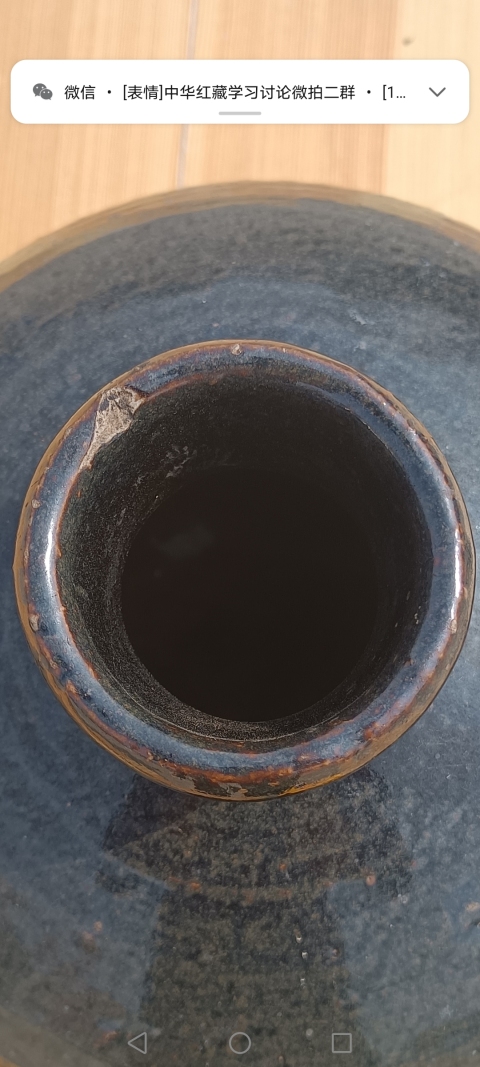 古玩陶瓷元末明初~磁州窯黑釉嘟嚕瓶拍賣,當前價格299元