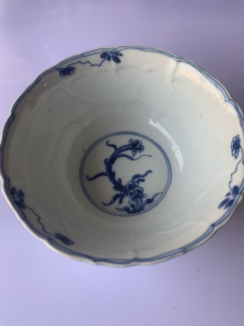 古玩陶瓷青花折枝花卉紋花口碗拍賣,當前價格3800元