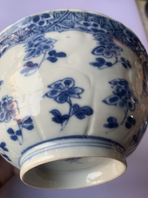 古玩陶瓷青花折枝花卉紋花口碗拍賣,當前價格3800元