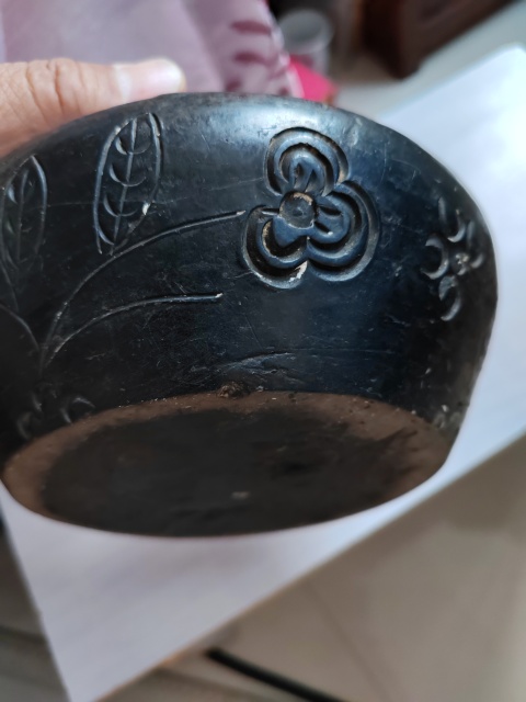 古玩陶瓷清代陶質刻花罐拍賣,當前價格766元